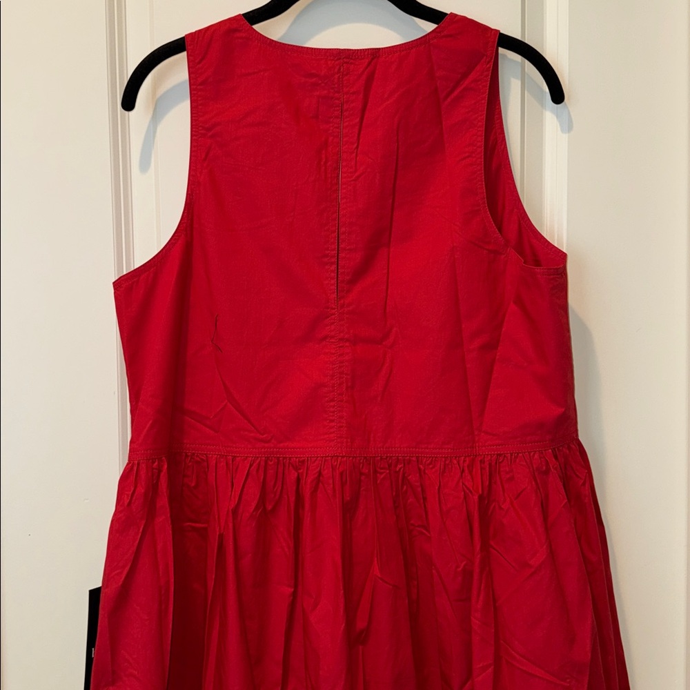 Tuckernuck Poppy and Coral Colorblock Cotton Elsie Dress in Large - Picture 13 of 14